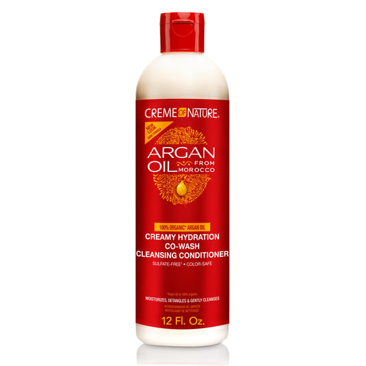 Creme of Nature Creamy Hydration Co-Wash Cleansing Conditioner, Gently Cleanses & Hydrates, Sulfate-Free, Color Safe, Infused with Argan Oil, 12 oz Beauty & Personal Care Creme of Nature
