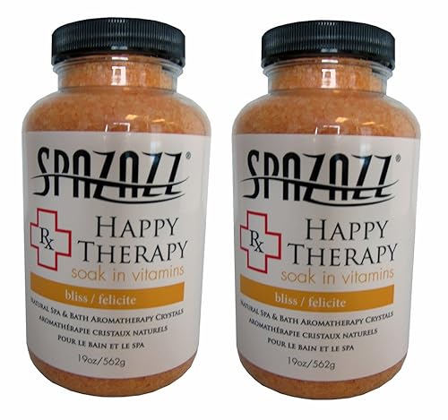 Spazazz Aromatherapy Spa and Bath Crystals - Happy Therapy 19oz (2 Pack) Beauty & Personal Care SET SUNSOLAR ENERGY TECHNOLOGIES