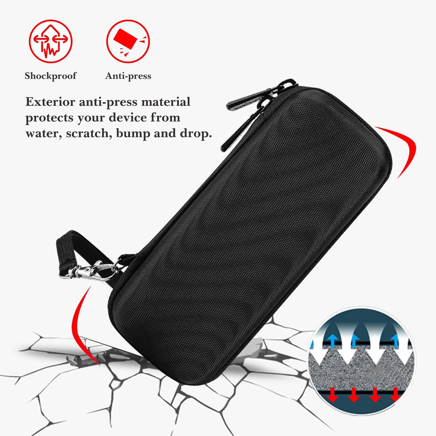Linkidea Electric Shaver Travel Case for Women, Compatible with OLOV/Risina TC-017 / MANSPOT HCW003A, Hard EVA Shell Carrying Bag for Bikini Trimmer Beauty and Personal Care Linkidea