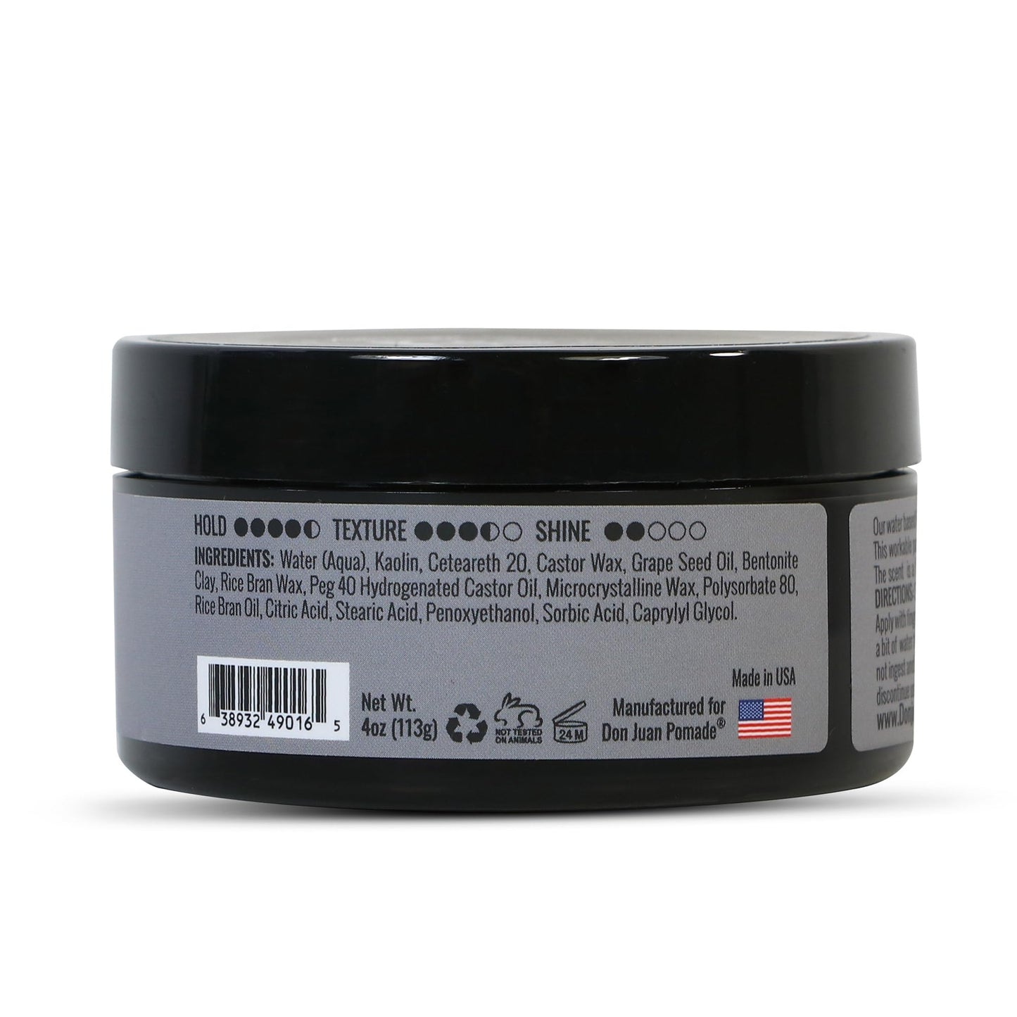 Don Juan Meteor Clay Pomade | Water Based | Strong Hold | Matte Finish | Citrus Lavender Scent, 4 oz. Beauty & Personal Care Don Juan