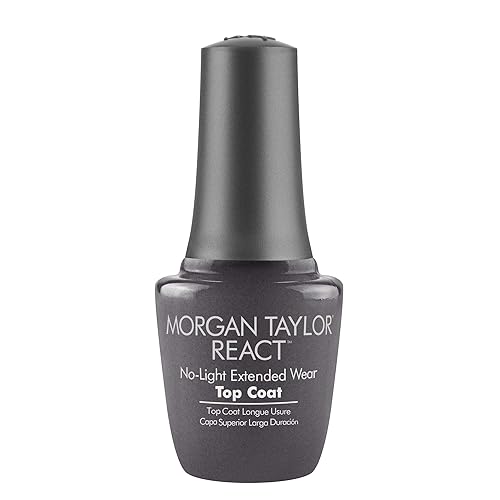 Morgan Taylor REACT Top Coat - Gelish Infused Technology for Long-Lasting Shine & Chip Resistance, No LED Light Needed, Easy Soak-Free Removal Beauty & Personal Care Morgan Taylor