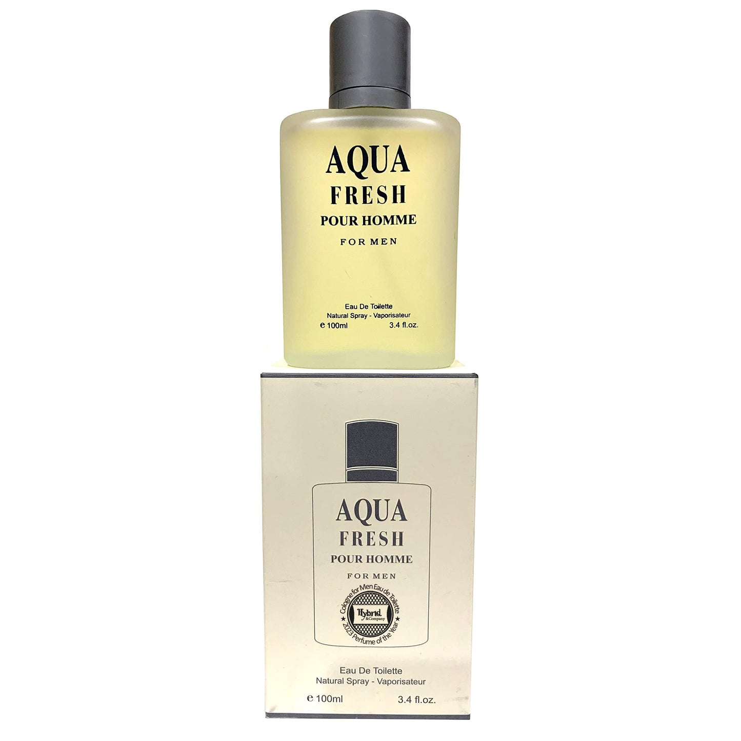 Hybrid & Company Aqua Fresh Cologne for Men Eau De Toilette Natural Spray Masculine Scent, 3.4 Fl Oz Beauty & Personal Care Hybrid & Company