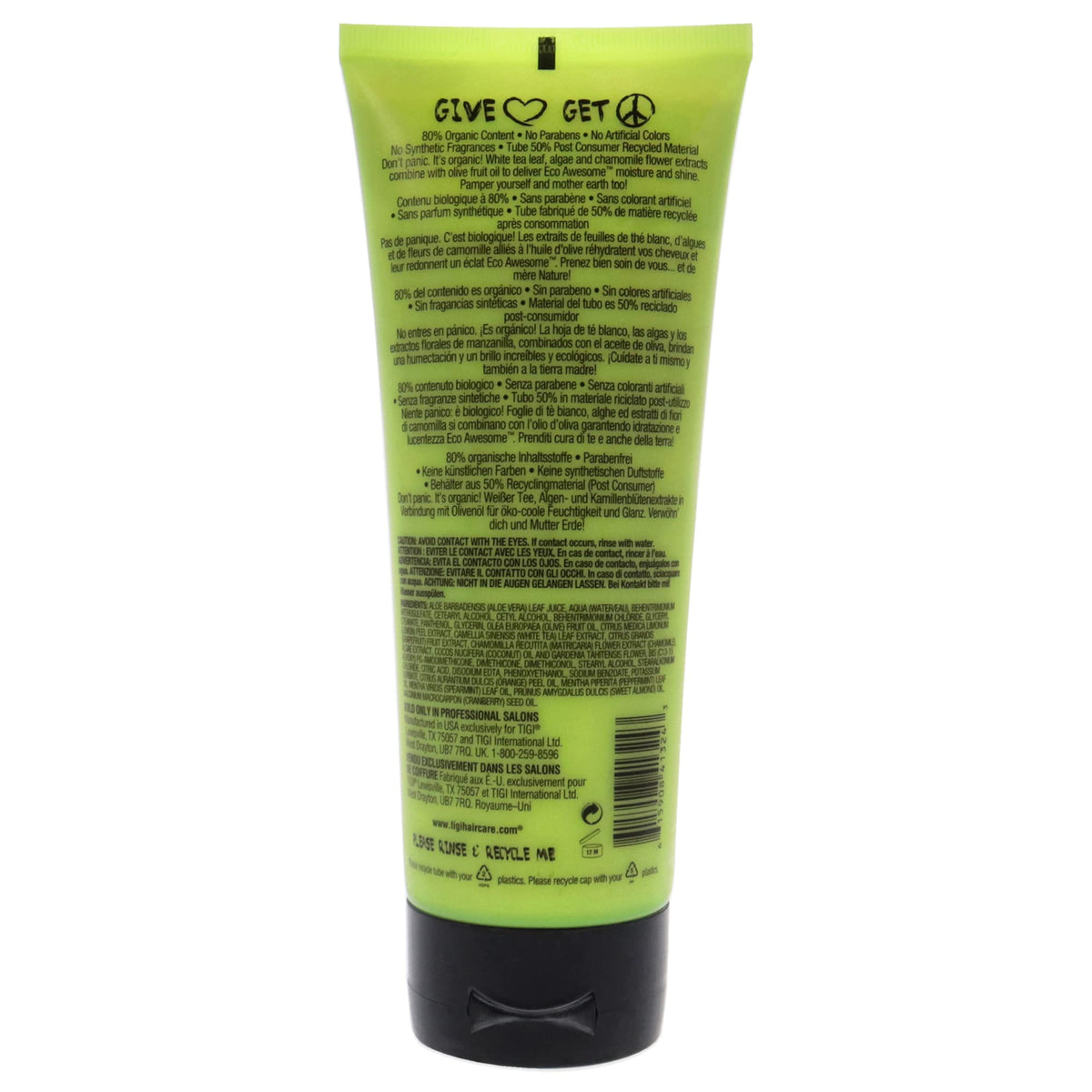 Love Peace and the Planet Eco Awesome Moisturizing Conditioner by TIGI for Unisex - 6.76 oz Conditioner Beauty & Personal Care TIGI