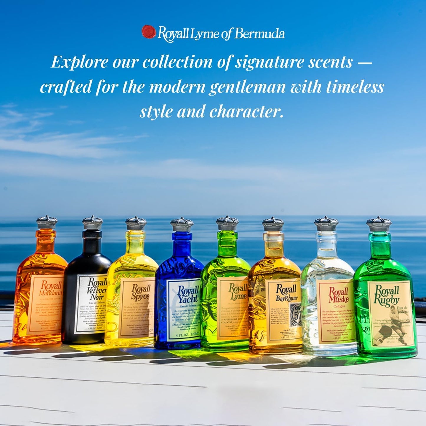 ROYALL YACHT, Men's Eau de Toilette, Marine Citrus & Vetiver Fragrance - 8 oz Splash Beauty & Personal Care ROYALL LYME