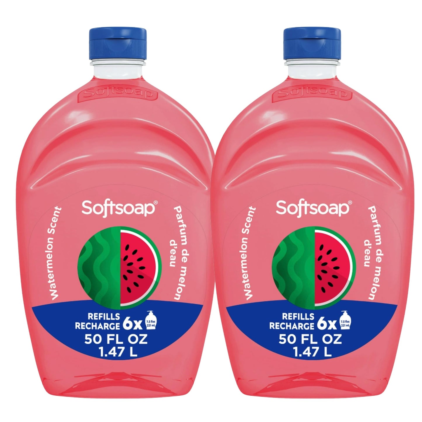 Softsoap Limited Edition Seasonal Scents | Extra Large Refill Bottles, 100 FL Oz Total, 2-50 Fl Oz Bottles for Refilling Liquid Hand Wash (Watermelon) Beauty & Personal Care Softsoap