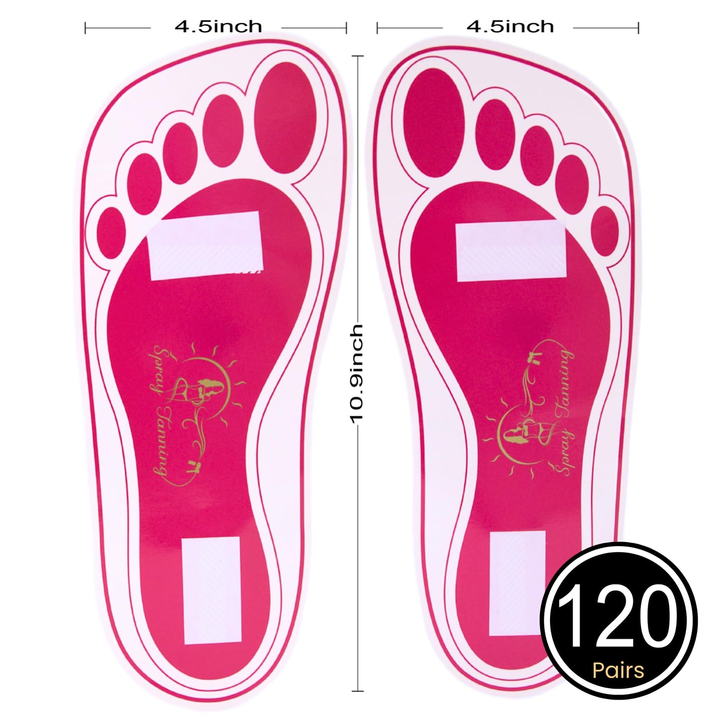 120Pairs(240Feets) Disposable Stick Spray Tanning Feet Pads Perfect for preventing spray tan solution,Deluxe & Hygienic Spray Tan Feet Pads-Ideal Beauty & Personal Care HeeStar