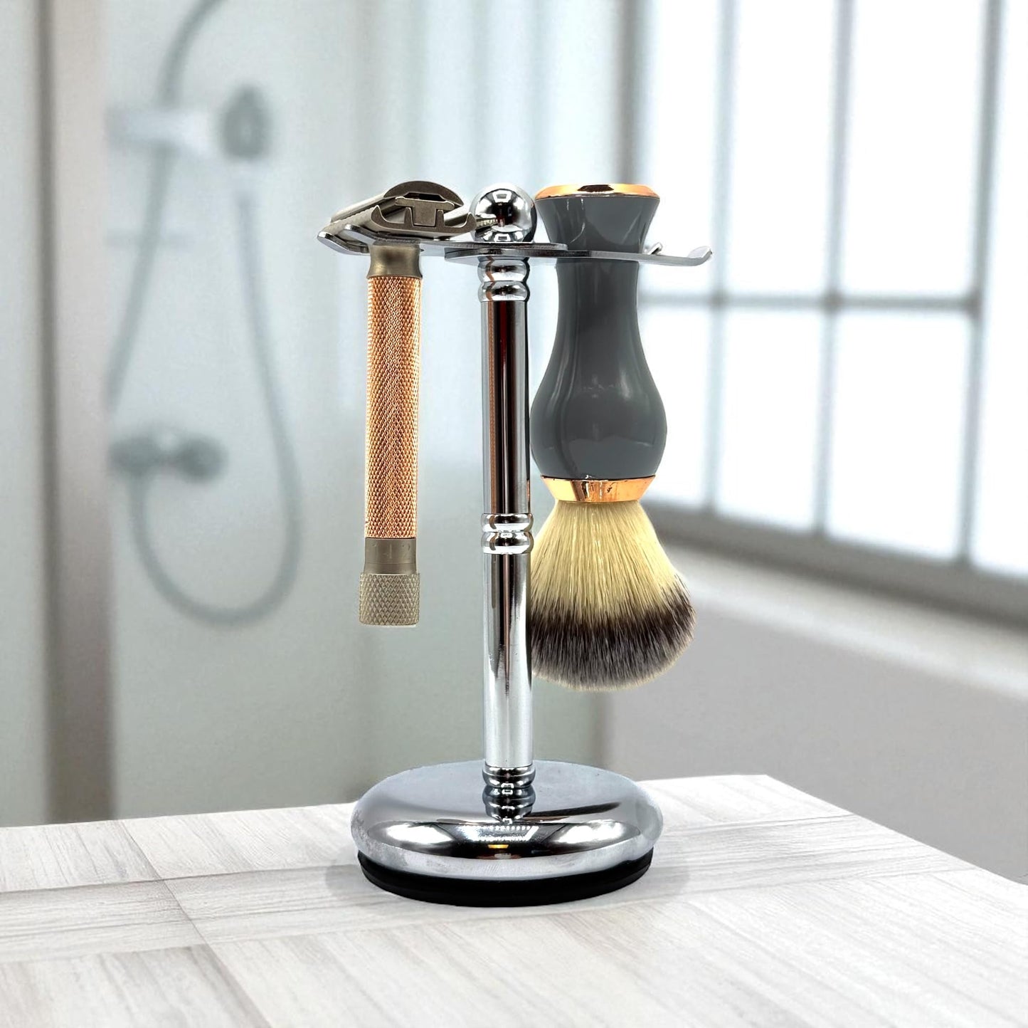 Parker Safety Razor, The Adjust-O-Stand, Adjustable Safety Razor & Shave Brush Stand, Simple to Customize to fit Any Size Shave Brush - PATENT PENDING Beauty and Personal Care Parker Safety Razor