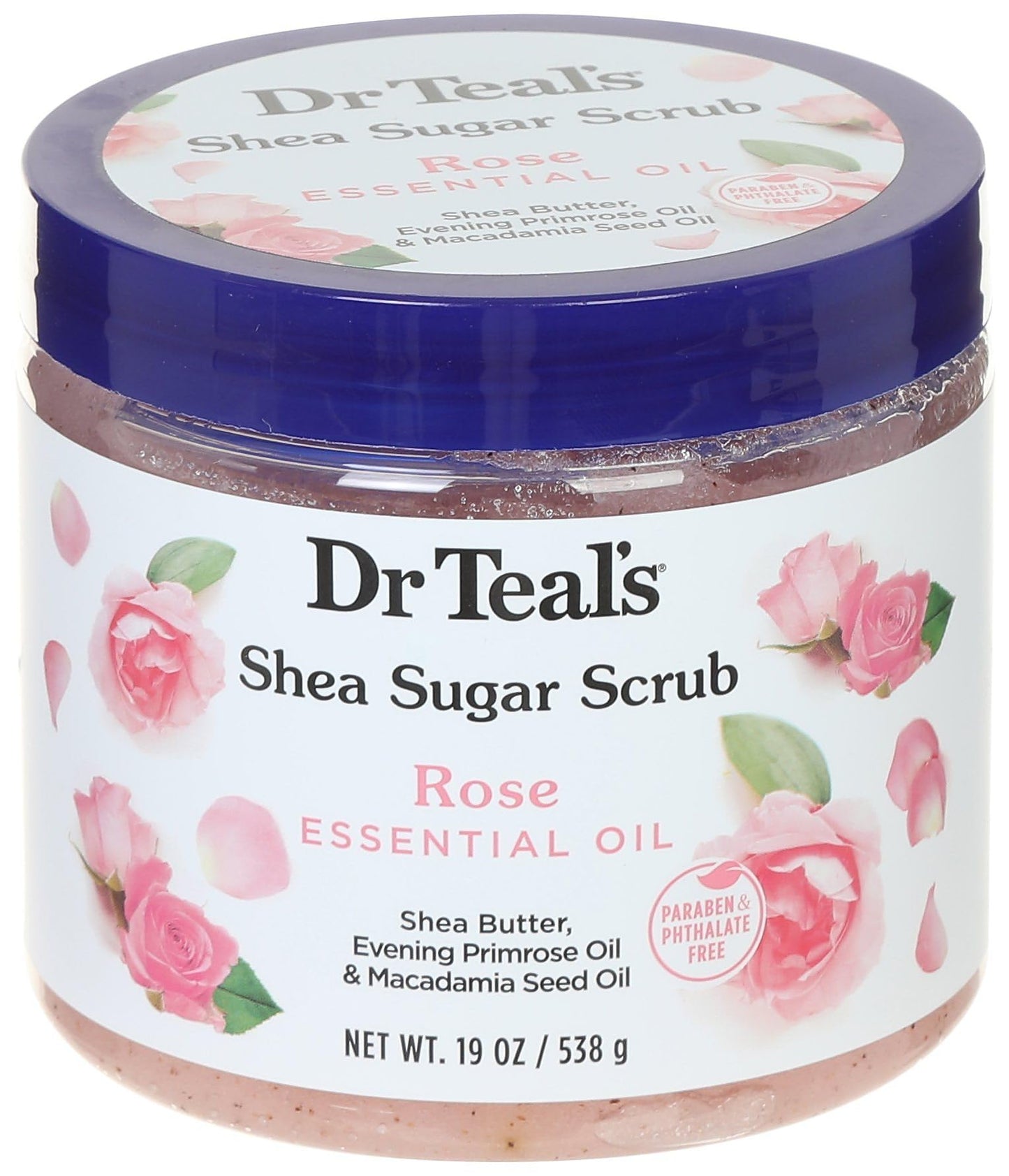 Dr. Teal's Shea Sugar Scrub Rose 19 Ounce Jar Beauty & Personal Care Dr Teal's