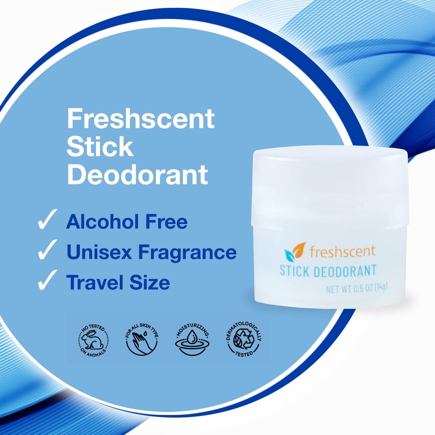 (144 Pack) Freshscent 0.5 oz. Stick Deodorant, Travel Size, Alcohol Free, light fragrance, bulk packed and perfect for donations. Beauty and Personal Care Freshscent