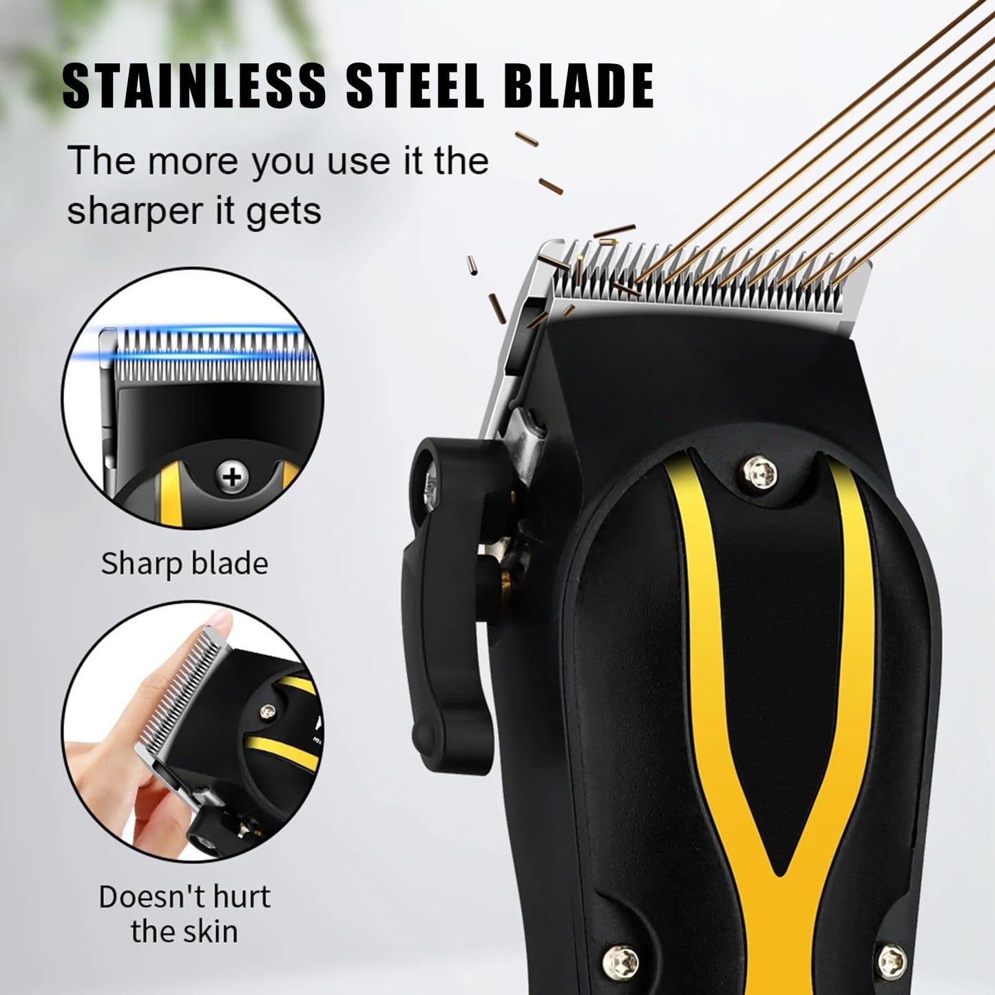 QDKVTNDJZ Mens Hair Clippers, Rechargeable Cordless Trimmer Head Shavers Haircut Professional Barber Cutting Machine Beauty and Personal Care QDKVTNDJZ