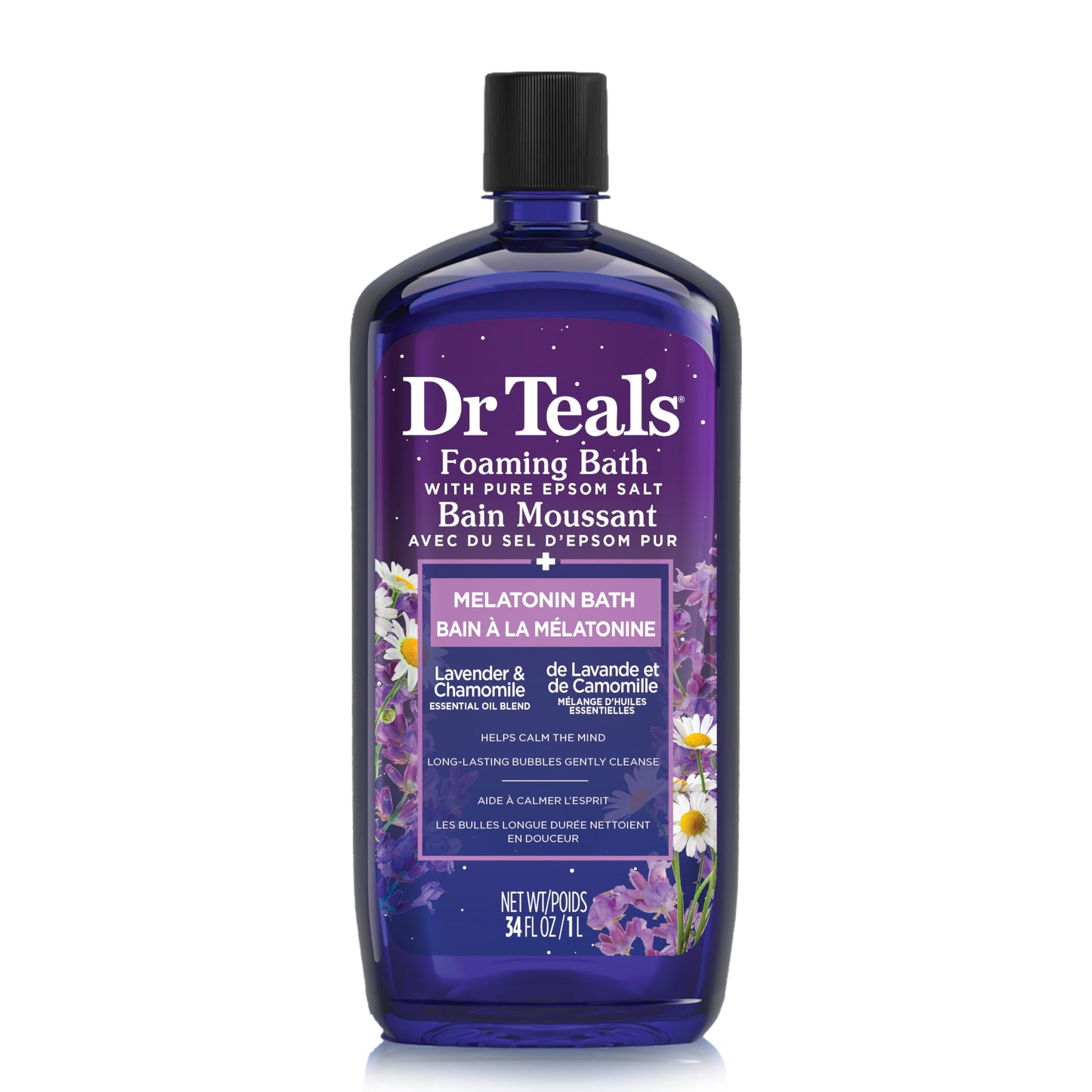 Dr Teal's Foaming Bath With Pure Epsom Salt Sleep Bath With Melatonin & Essential Oils 34 FL OZ Beauty & Personal Care Dr Teal's