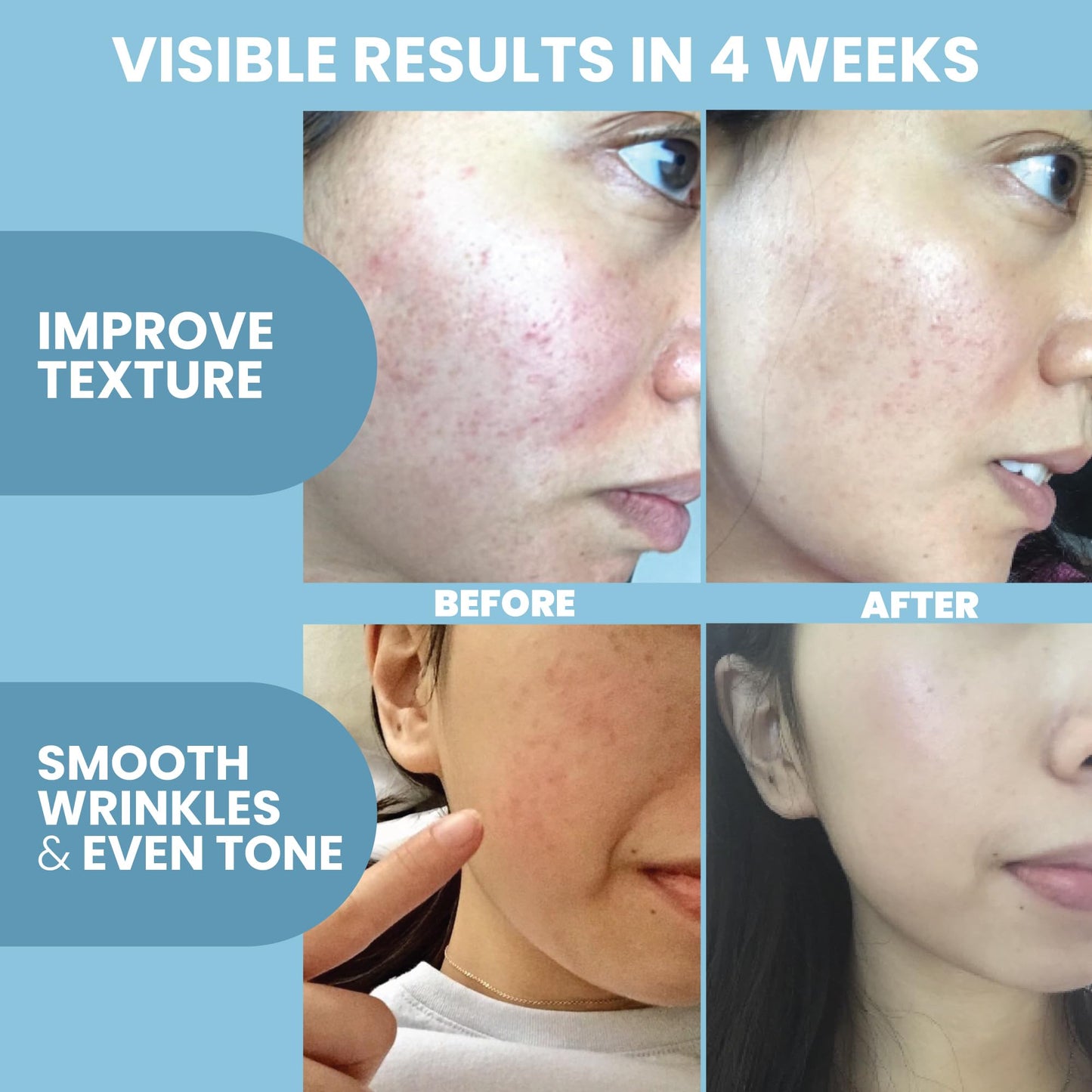 Collagen Serum for Face by Eva Naturals - Anti Aging Multi Peptide Face Serum with Hyaluronic Acid - Firming Hydrating Wrinkle Reducer Peptide Serum Beauty & Personal Care Eva Naturals