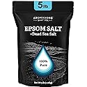 Aromasong Epsom Salt with Dead Sea Salt for Soaking - Bulk 5 Lb - 100% Pure Bath Salt, Foot & Muscle Soak Beauty & Personal Care Aromasong