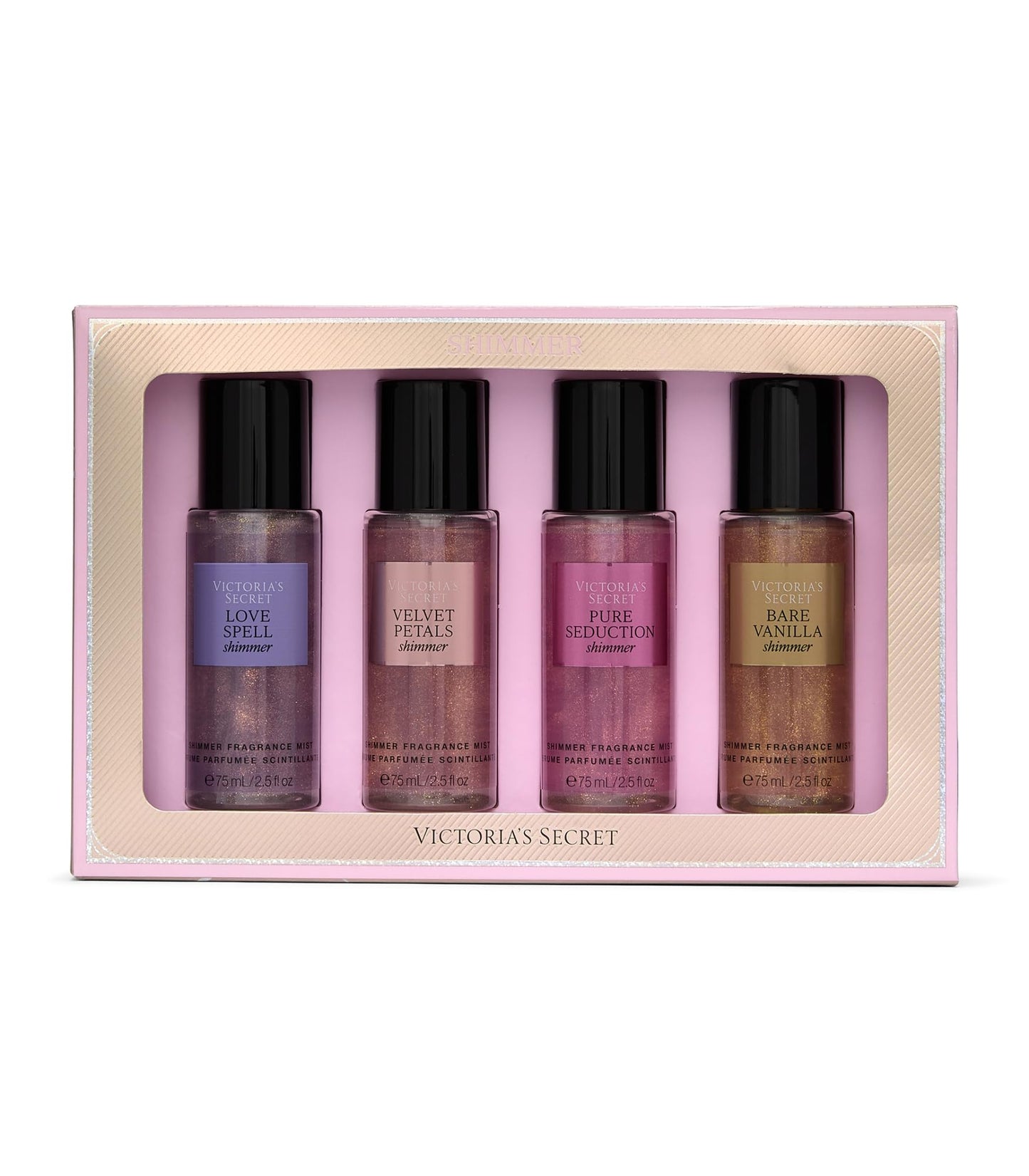 Victoria's Secret Fragrance Mist Collection 4 Piece Shimmer Mini Gift Set, Assorted Scents Beauty and Personal Care Victoria's Secret