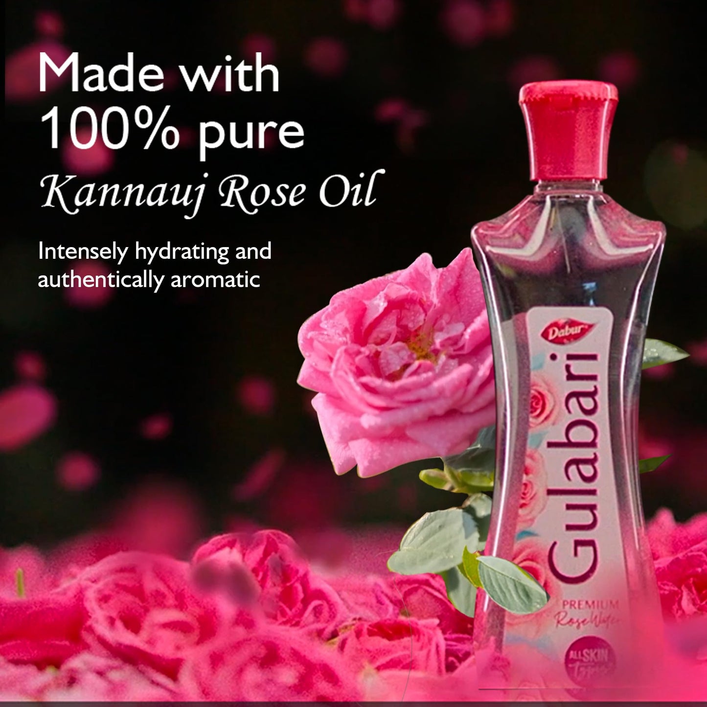 Dabur Gulabari Premium Rose Water Face Toner - 400ml | No Paraben | Alcohol Free | Cleanses, Hydrates & Moisturises | Balances & Restores Skin's pH Beauty & Personal Care Dabur