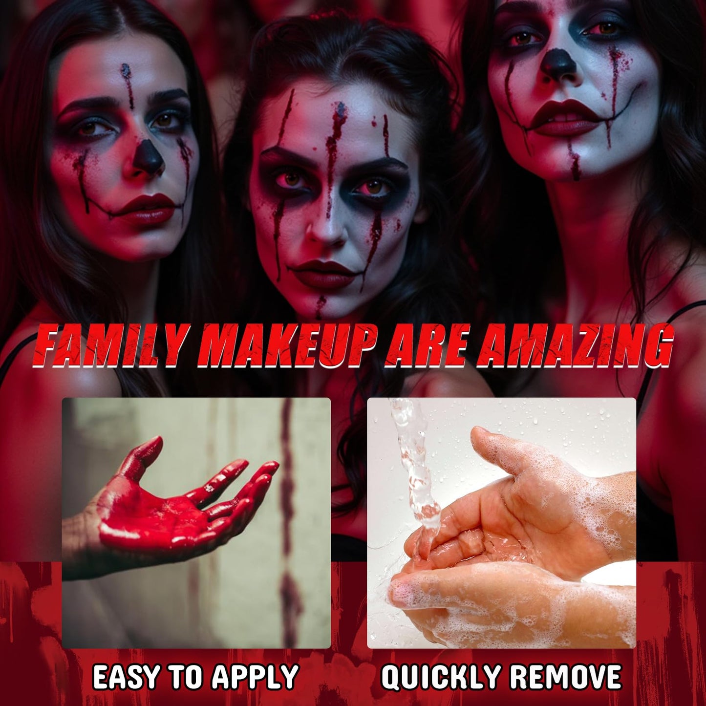 Halloween Fake Blood Spray, Washable Fake Blood Makeup Kit, Halloween Realistic Fake Blood, Perfect for Vampire Makeup, Clown & Sfx & Cosplay & Zombie Beauty & Personal Care VPCRT6