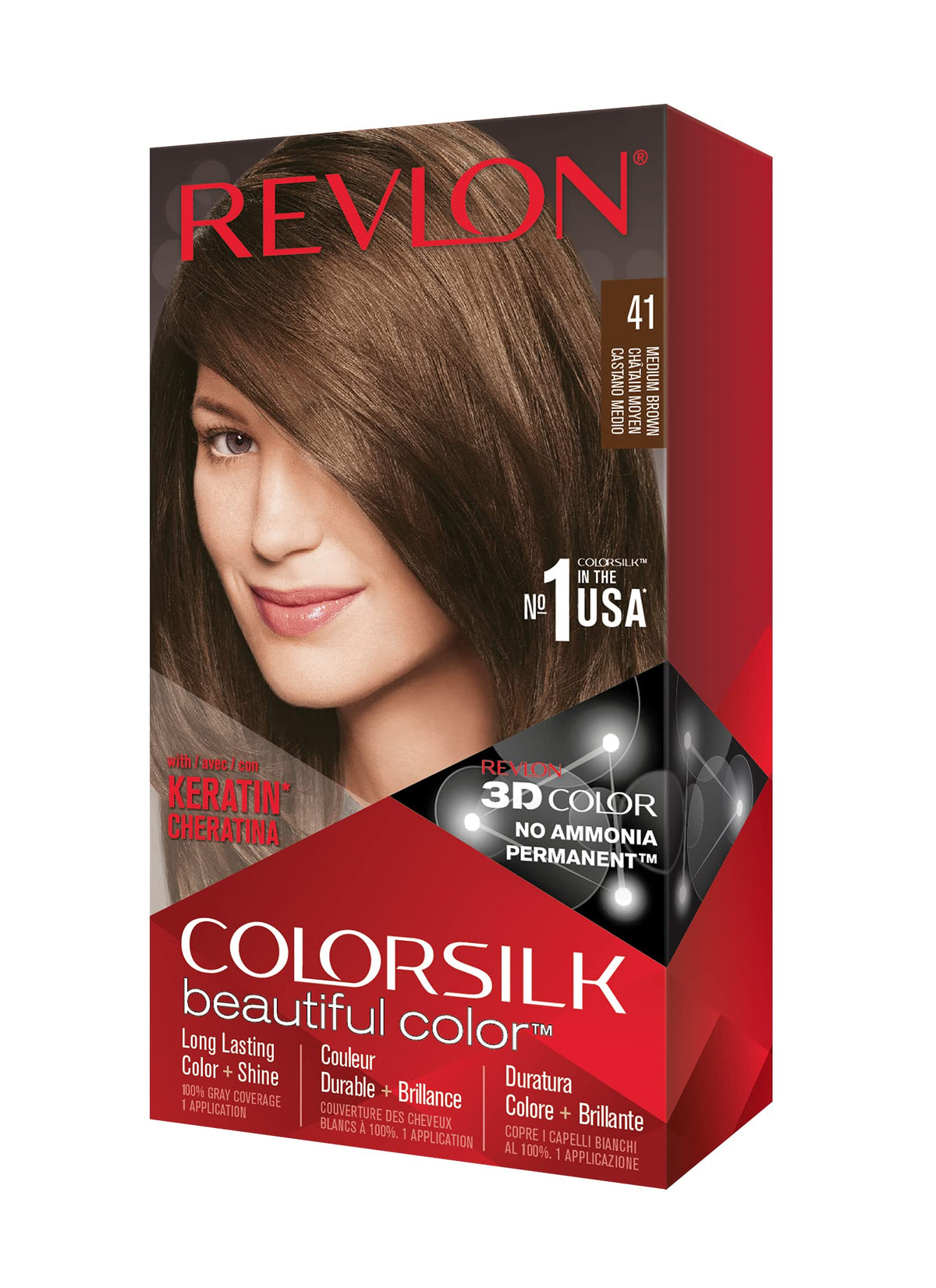 Revlon ColorSilk Haircolor, Medium Brown (Pack of 3) Beauty & Personal Care REVLON