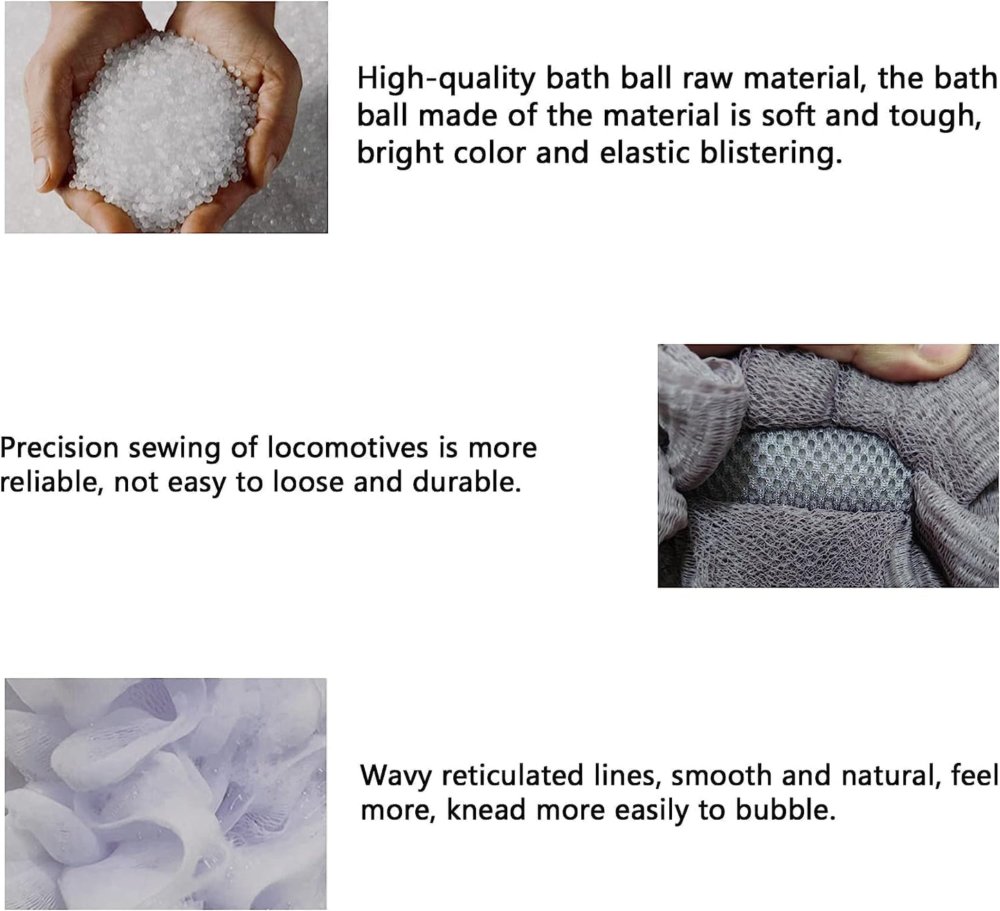 Bath Sponge Shower Loofahs?Loofah Sponge Exfoliating Bath Sponge Body Scrubber?Soft Net Body Scrubber Sponge Ball?Durable Mesh Pouf Bath Loofah Sponge Beauty & Personal Care evohyah