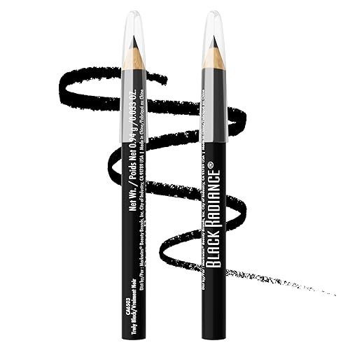 Black Radiance Twin Pack Eyeliner Pencil, Creamy Dual-Purpose Formula for Eyes & Brows, Intense Black Pigments, Long-Lasting Definition - Truly Black Beauty & Personal Care Black Radiance