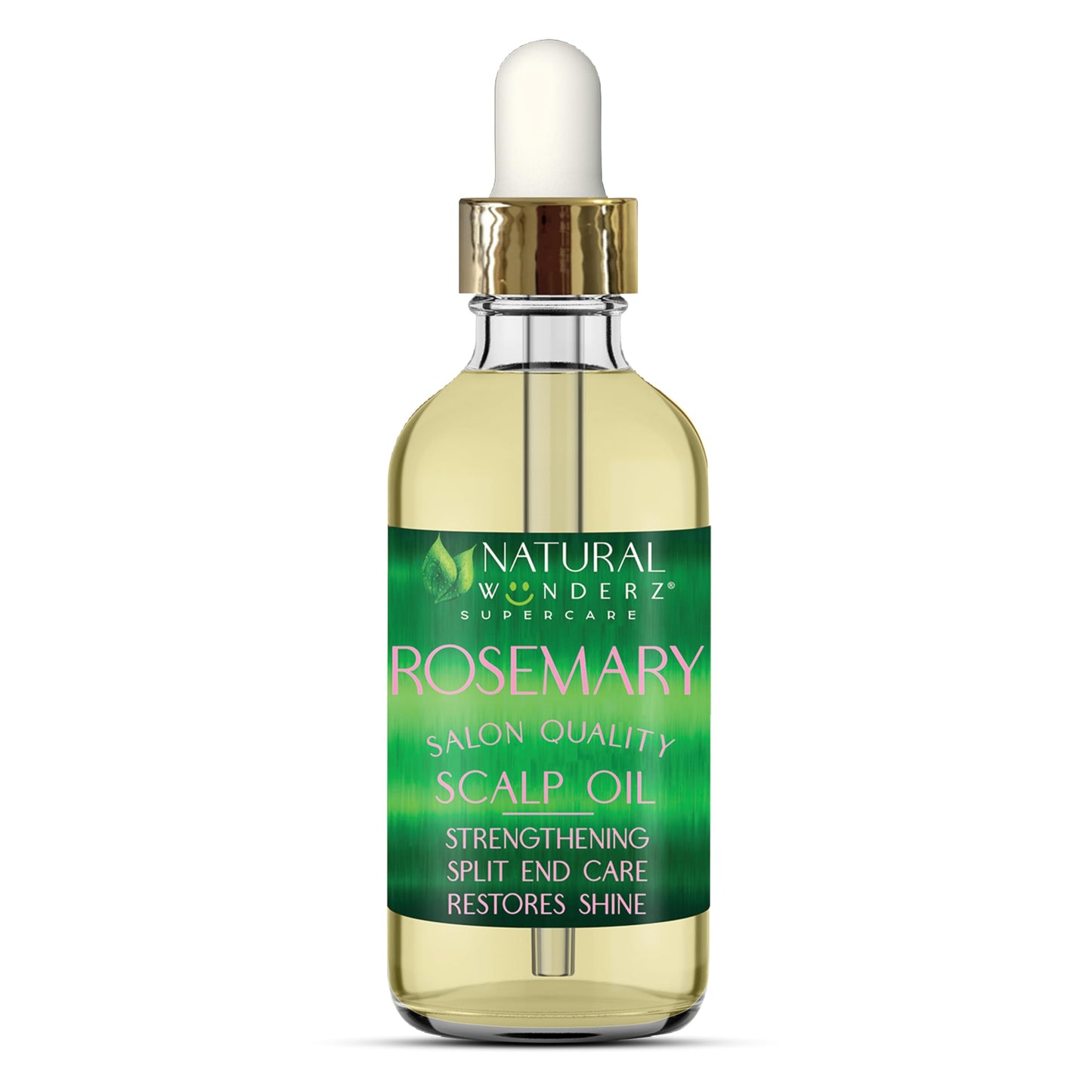 Natural Wunderz Rosemary Hair Oil, Supports Hair Growth, Thickening Serum and Strengthening Split End Case for Dry and Damaged Hair, Sulfate Free Beauty & Personal Care Natural Wunderz