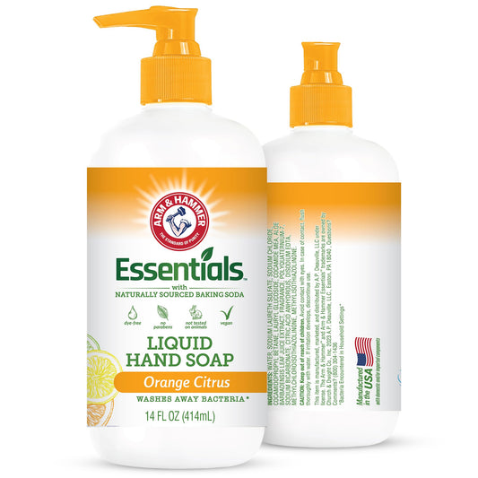 Arm & Hammer Liquid Hand Soap for Skin Cleaning - Cleanser for Kitchen & Bathroom with Orange Citrus Scent - Natural Hand Soap Cleanses, Softens 14 FL Beauty & Personal Care Arm & Hammer