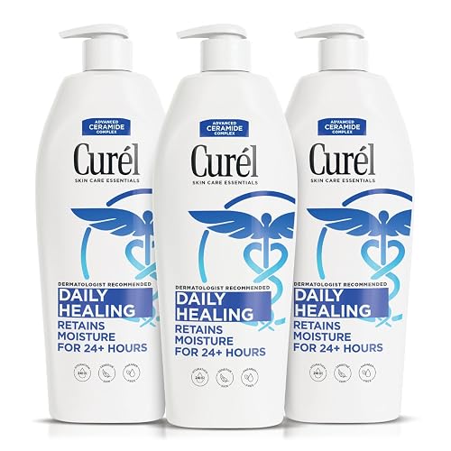 Curel Daily Healing Body Lotion for Dry Skin, Hydrating Body Lotion with Advanced Ceramides Complex, Dermatologist Recommended, 13 Oz, Pack of 3 Beauty & Personal Care Curel