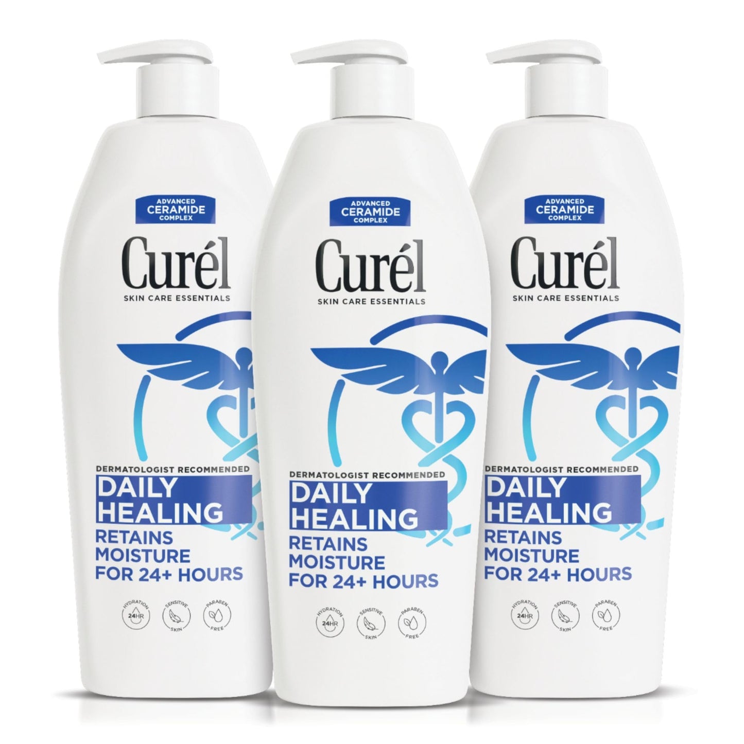Curel Daily Healing Body Lotion for Dry Skin, Hydrating Body Lotion with Advanced Ceramides Complex, Dermatologist Recommended, 13 Oz, Pack of 3 Beauty & Personal Care Curel