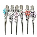 Set of 6 Metal Alligator Sectioning Clips for Women and girl- Pretty Strong Clamp Hairpins Non-Slip Hair Grips Beauty & Personal Care CONOFA