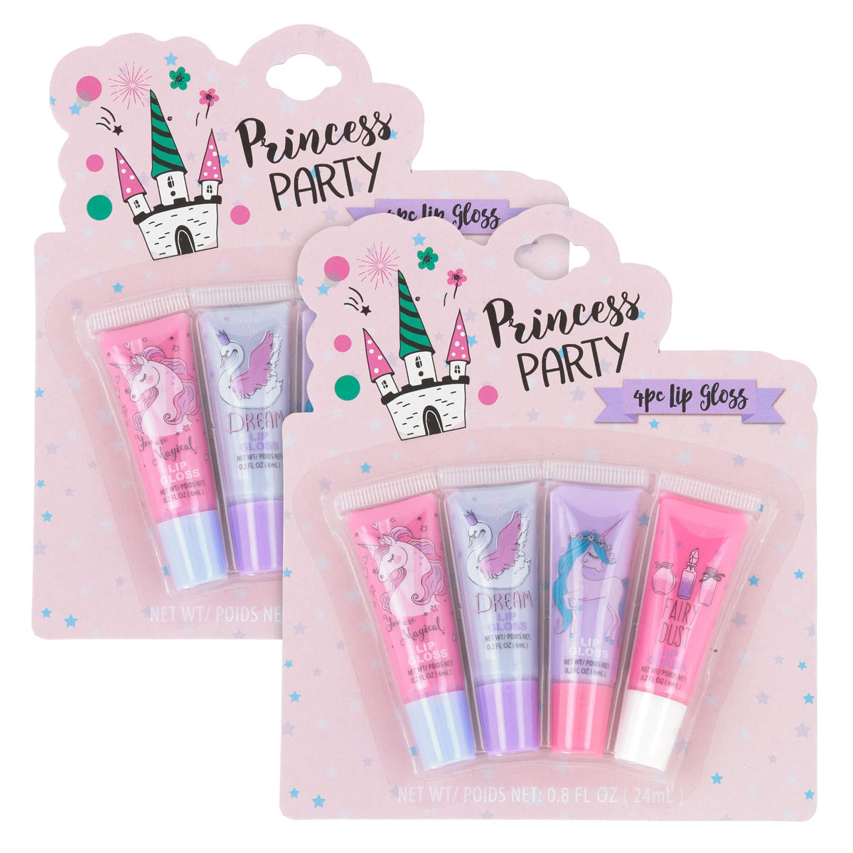 EXPRESSIONS 8pc Lip Gloss Set - Flavored Tubes, Non-Toxic Kid-Friendly, Sweet Scented Holiday Gifts, Children Birthday Party Favor Assortment Beauty & Personal Care EXPRESSIONS