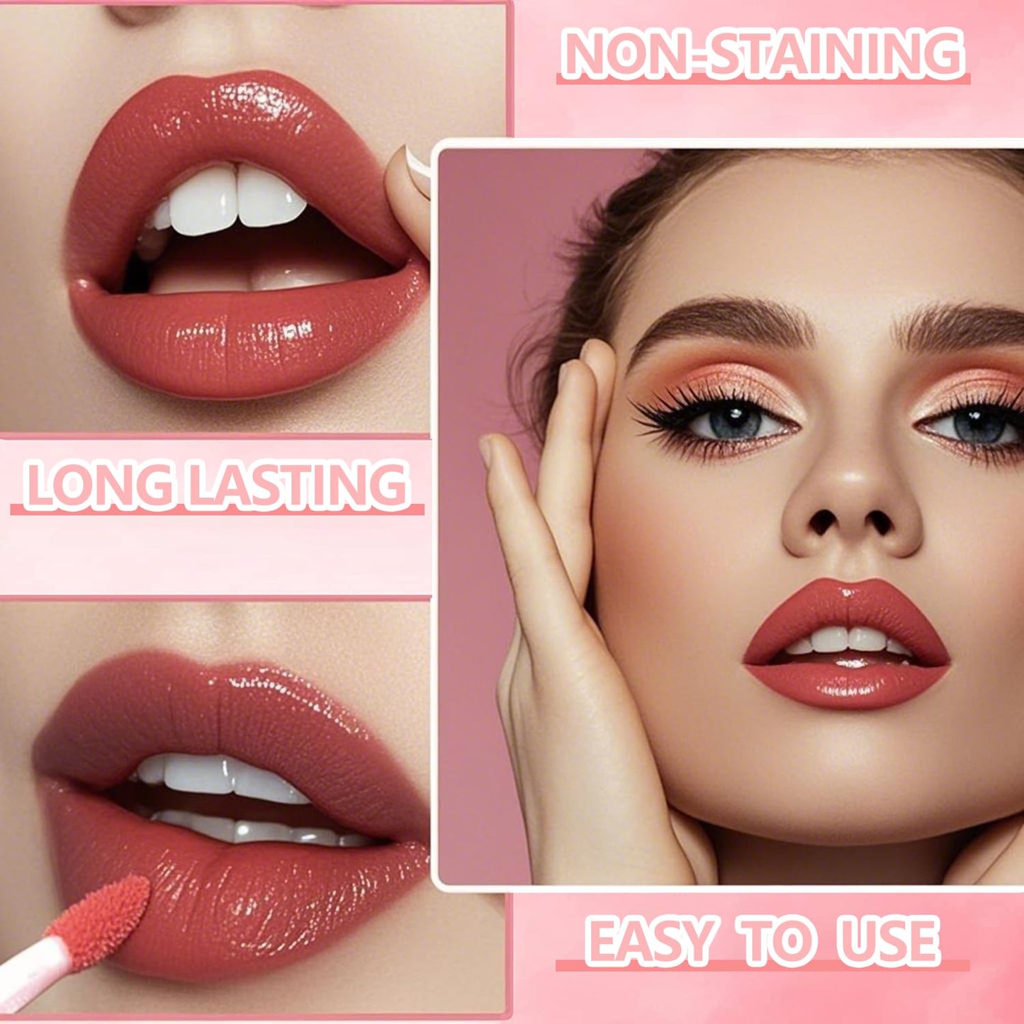Eakroo 6 Colors Lip Tint Stain Mini Liquid Lipstick, Lip Stain Long Lasting Waterproof, Lip Stain, Korean Lip Tint, Lip Gloss, Cute Stuff, Korean Beauty and Personal Care Eakroo