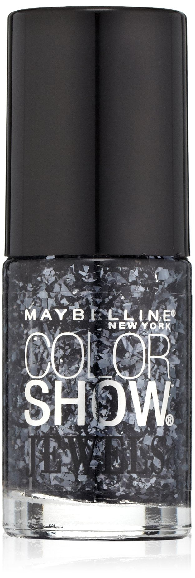 Maybelline New York Color Show Jewels Nail Lacquer Top Coat, Gleaming Graphite, 0.23 Fluid Ounce