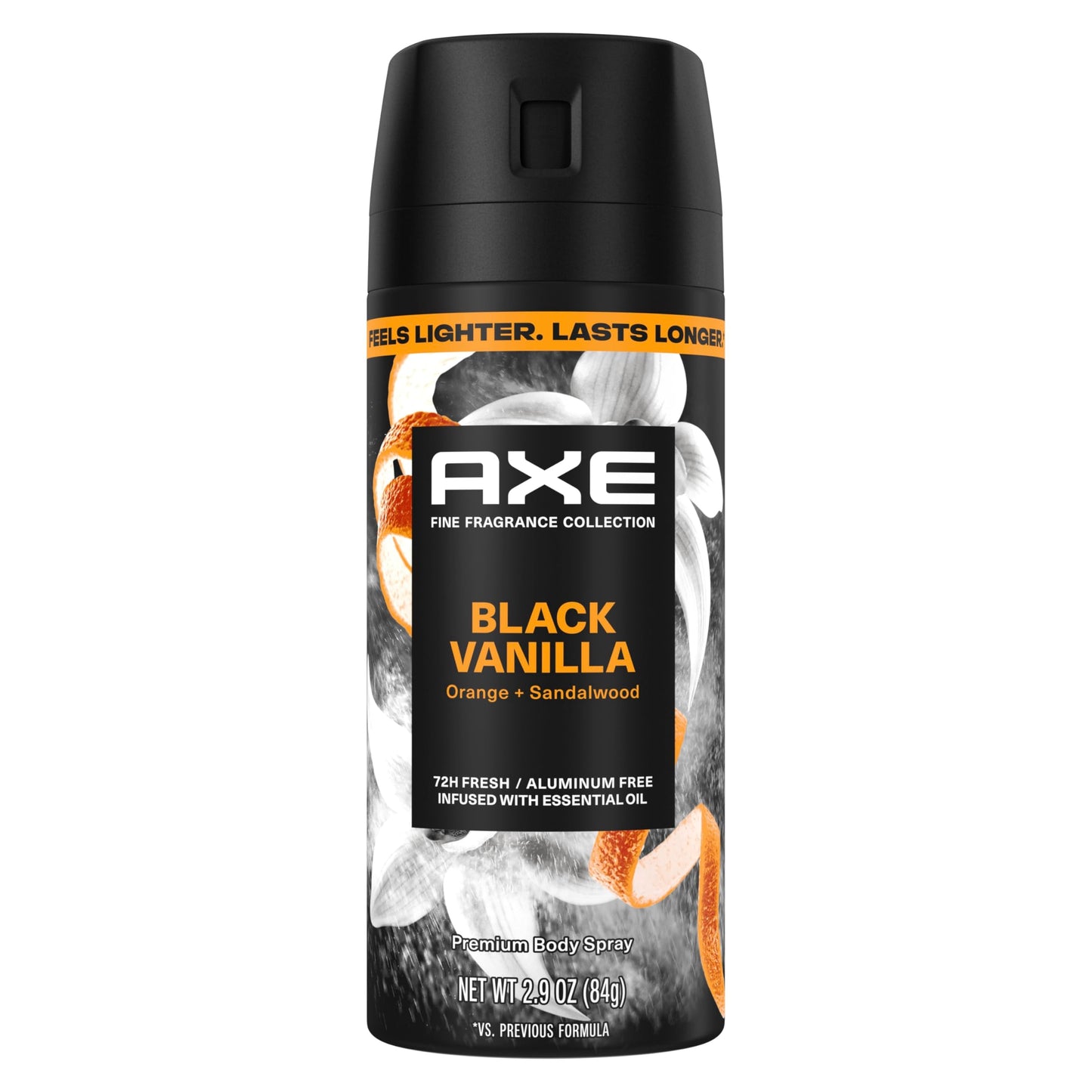 AXE Fine Fragrance Collection Body Spray Black Vanilla 72 Hour Freshness Aluminum Free 2.9 oz Beauty and Personal Care AXE