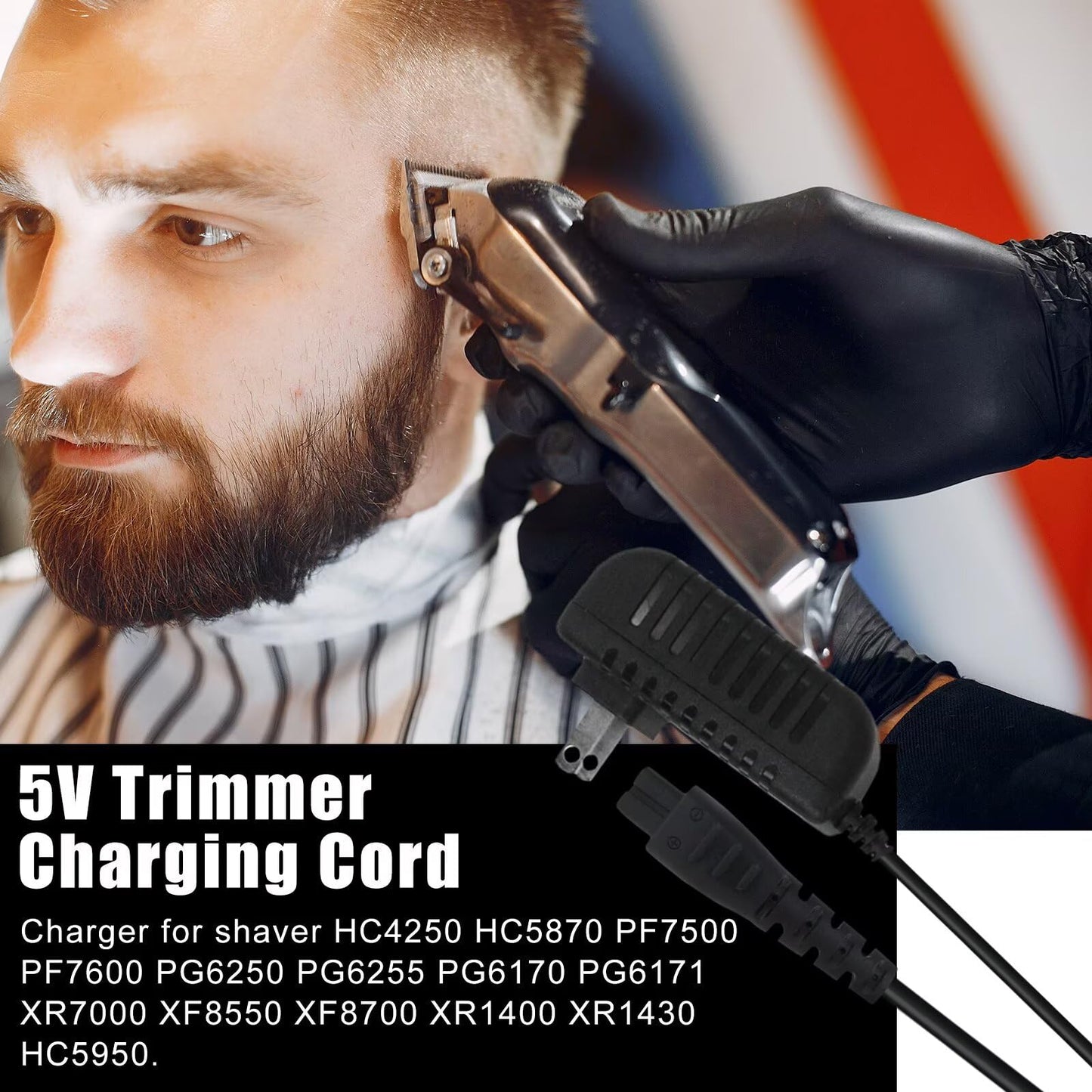 HaeKap 5V Charger 5ft Charging Cord Shaver Charging Adapter Fit for Remington PR1387, WR5100, MB4900, XF85R1, X14R470, X14R340, XF8550, XF8700, XF8705 Beauty and Personal Care HaeKap