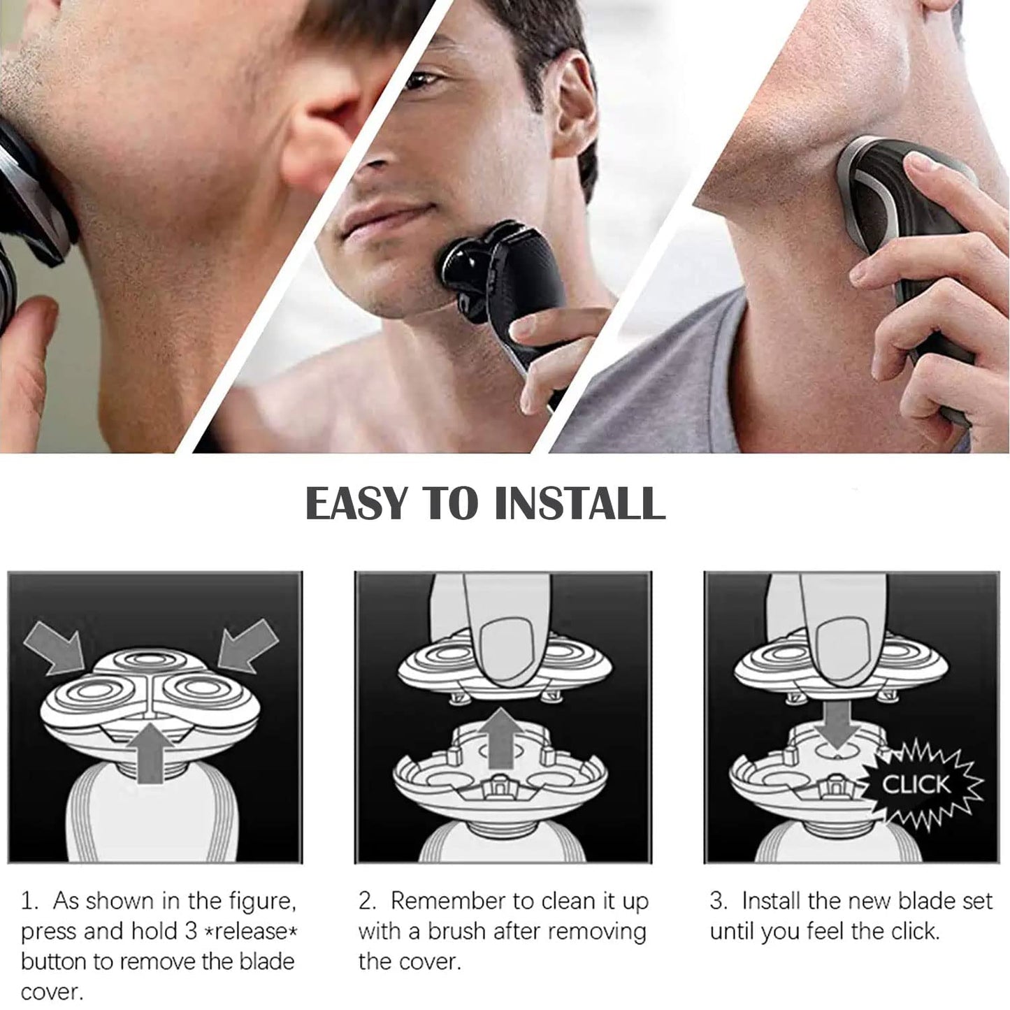 Gleway RQ11 Shaver Replacement Heads Compatible with Philips Shaver, Electric Razor Shaving Replacement Blades Compatible with Norelco RQ11 1150X Beauty and Personal Care Gleway