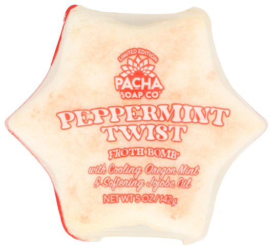 PACHA SOAP Peppermint Twist Froth Bomb, 5 OZ Beauty & Personal Care Pacha Soap Co