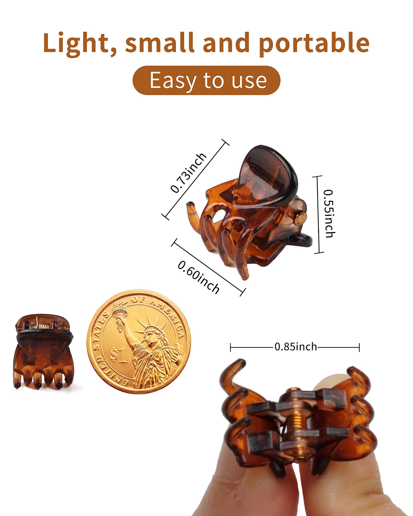 Mini Claw Hair Clips Set - 78 Tiny Plastic Clips in 3 Colors for Women and Girls Beauty & Personal Care DF DUALFERV