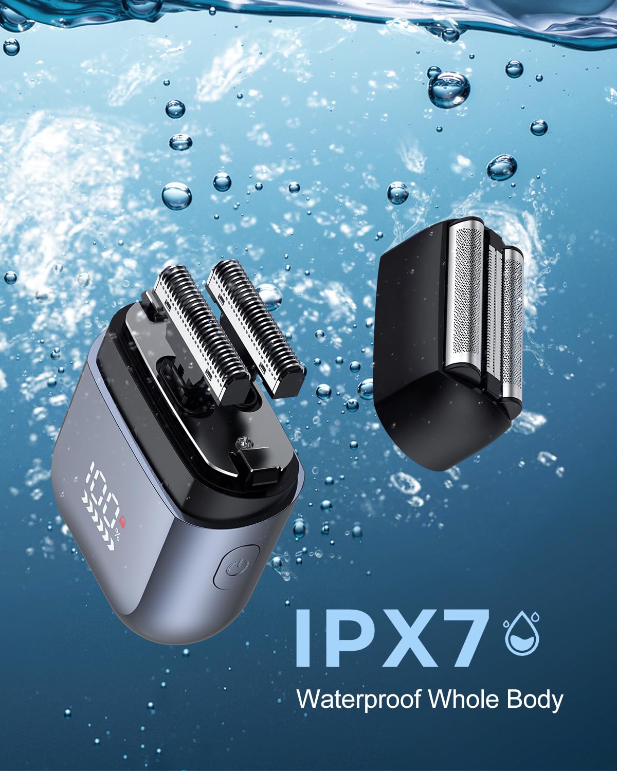 Foil Shavers for Men, Mini Electric Razors for Close Shaving Face with High Speed 3 Floating Blade Heads, USB C Fast Rechargeable Foil Shaver IPX7 Beauty and Personal Care FIRE ROSE