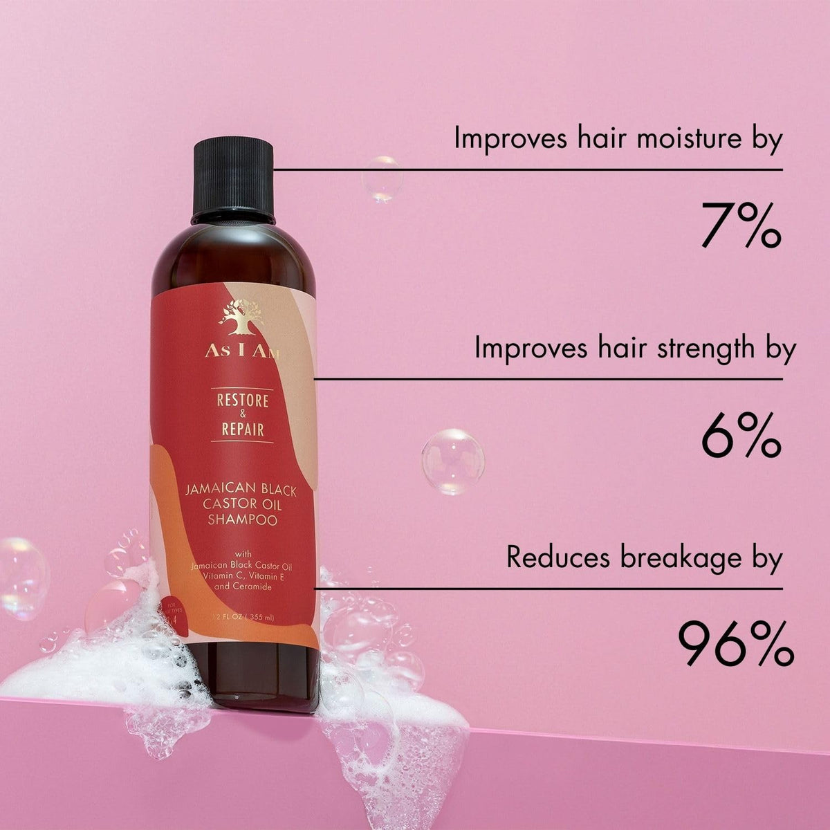 As I Am Jamaican Black Castor Oil Shampoo, 355ml