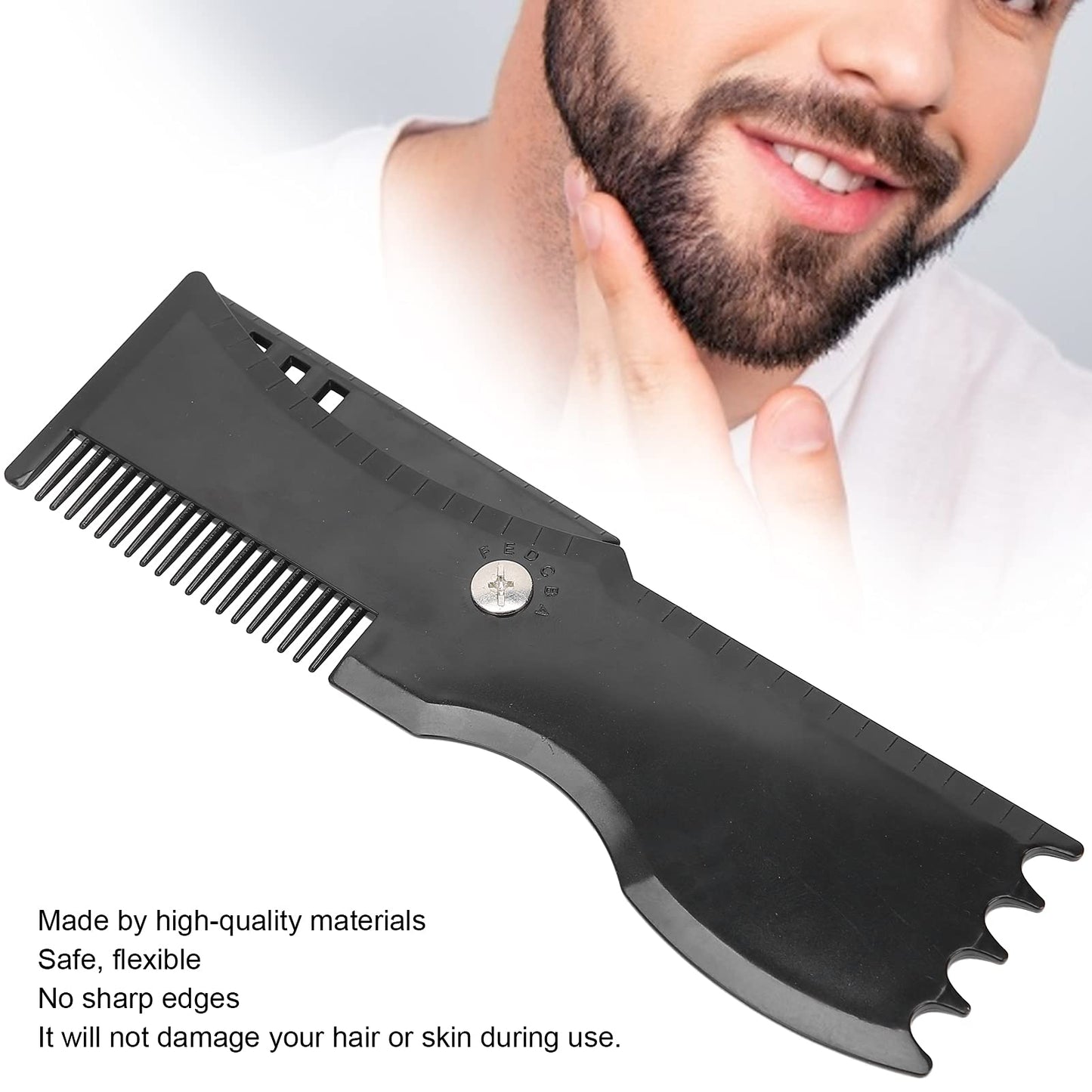 Beard Lineup Tool, Men's Beard Shaping Template Rotated Beard Styling Tool for Trimming Hairline Neckline Goatee Beauty and Personal Care Milltrip