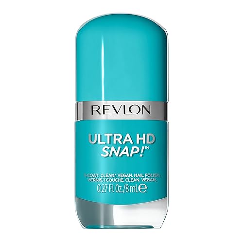 REVLON Ultra HD Snap Nail Color, Natural Rich Glossy Polish, 100% Vegan Formula, No Base or Top Coat Needed, 004 Blue My Mind, 0.27 fl oz Beauty & Personal Care REVLON