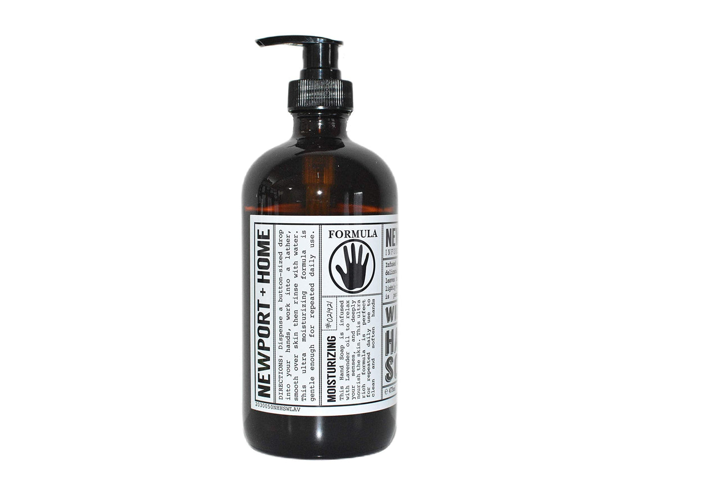 Newport Home and Body Co Hand Soap, Wild Lavender, 16 fl oz Glass Bottle Beauty & Personal Care Newport + Home Hand Soap Co