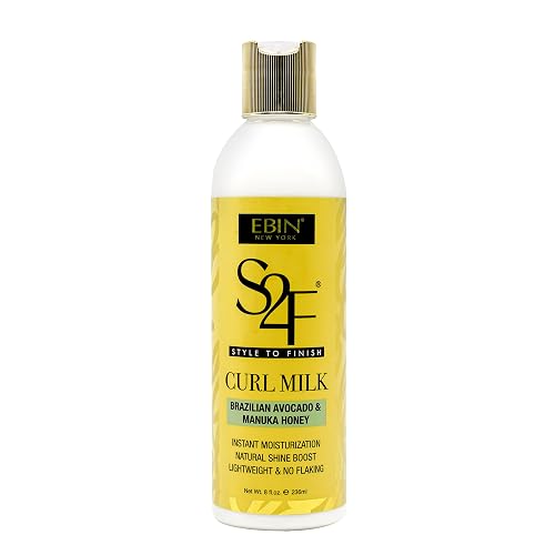 Manuka Honey & Brazilian Avocado Curl Milk - 8oz/ 236ml | Hydration with Light-weight, Strengthens and Enhances Hair | For all curls 2A - 4C Beauty & Personal Care EBIN NEW YORK