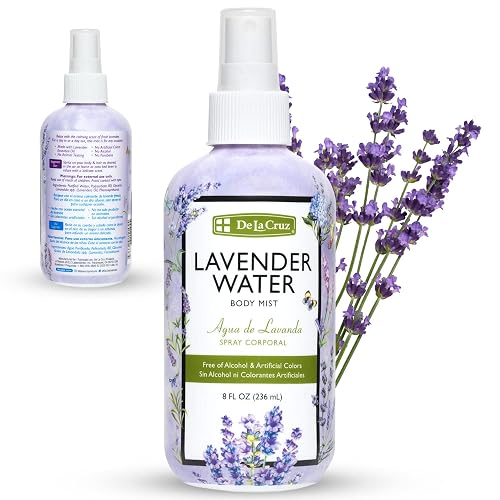 De La Cruz Lavender Water Body Mist - Lavender Spray body mist With Pure Lavender Essential Oil 8 fl oz (236 mL) Beauty & Personal Care De La Cruz