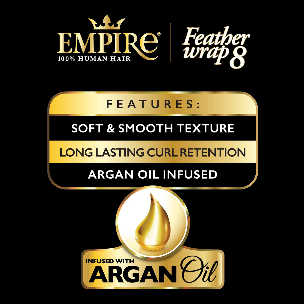 Sensationnel Empire Bump Weaving Hairextension-Feather Wrap 8in,1B OFFBLACK
