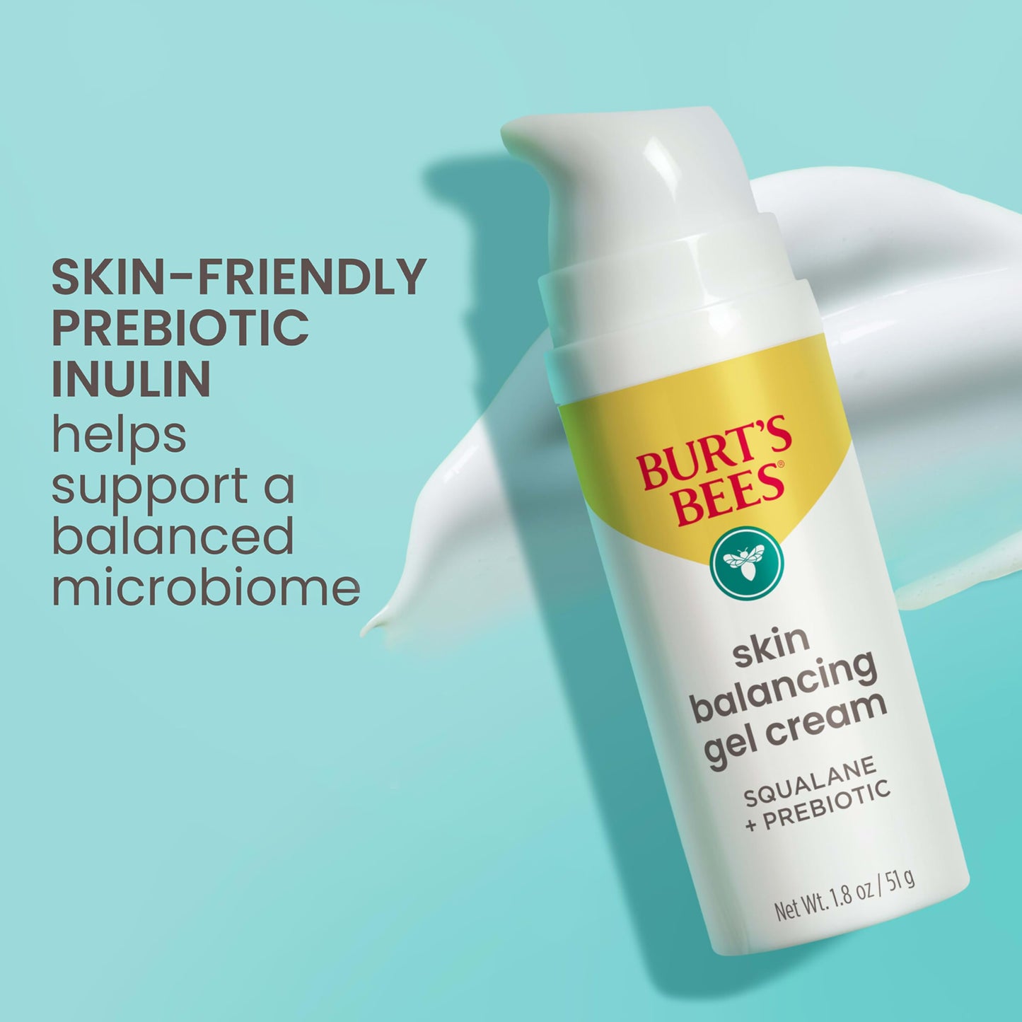Burt's Bees Clear and Balanced Skin Balancing Gel Cream With Squalane and Prebiotic, Gel Moisturizer for Breakout-Prone Skin, 1.8 oz. Bottle Beauty & Personal Care Burt's Bees