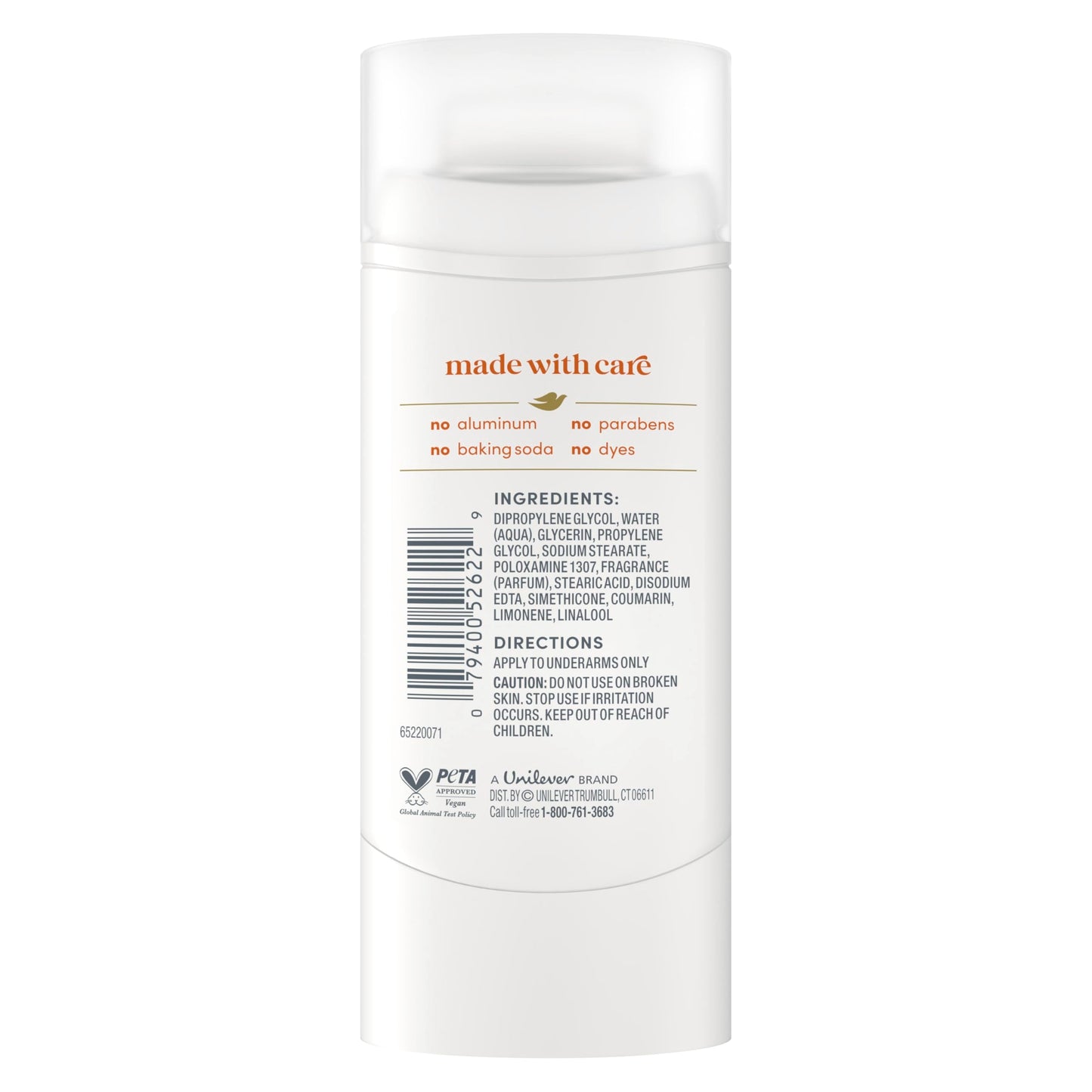Dove Deodorant Stick Sparkling Vanilla for 72 Hour Odor Protection Aluminum Free 2.4 oz Beauty and Personal Care Dove