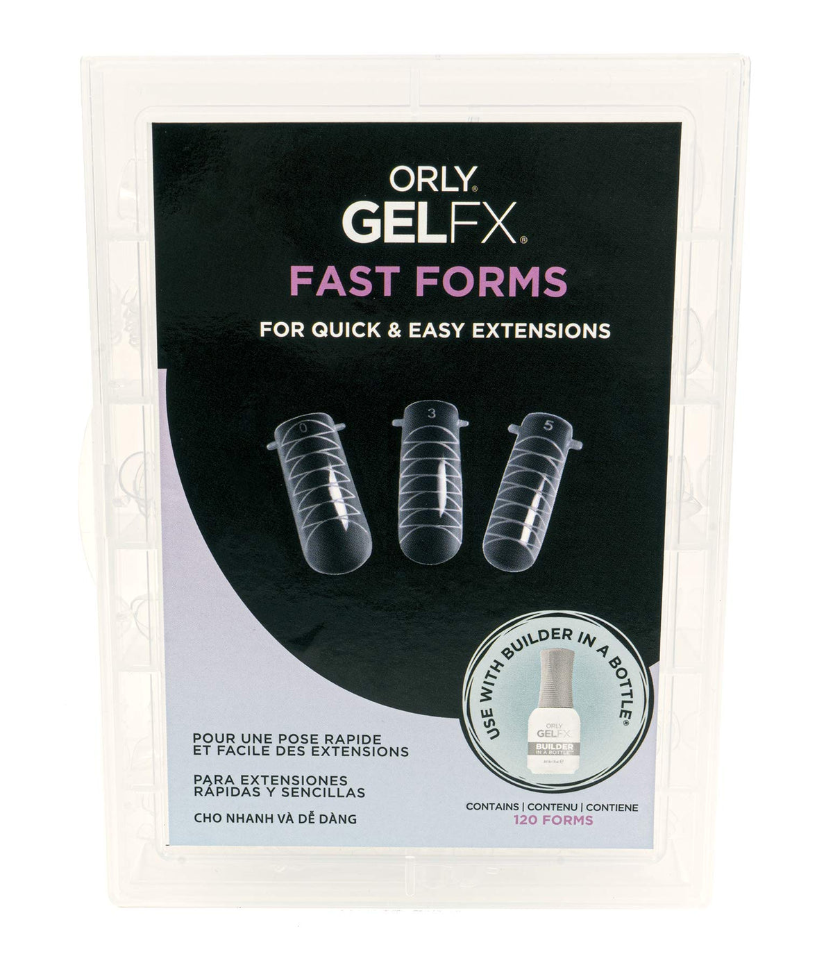 ORLY GelFX Fast Forms (120 pc kit) | Quick and Easy Nail Extensions with Fast Forms | Pair with ORLY Builder Gel