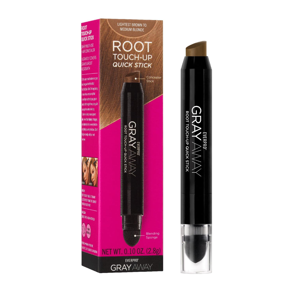 EVERPRO Gray Away Root Touchup Quick Stick, Lightest Brown/Medium Blonde, 0.1 Oz Beauty & Personal Care EVERPRO