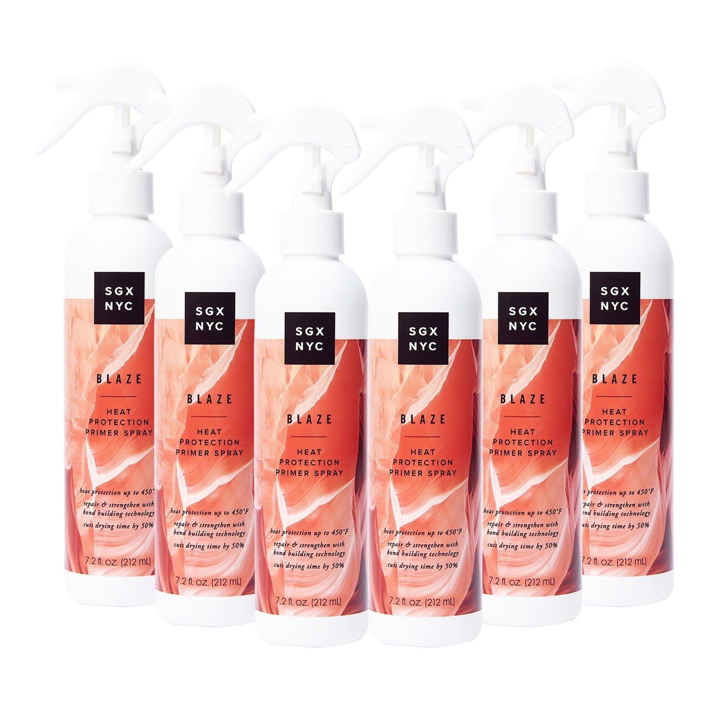 SGX NYC Blaze Heat Protection Primer Spray - Leave-In Heat Protection Spray for Hair - Infused with Ceramides - Revitalizes Damaged Hair - 6 pc Beauty & Personal Care SGX NYC