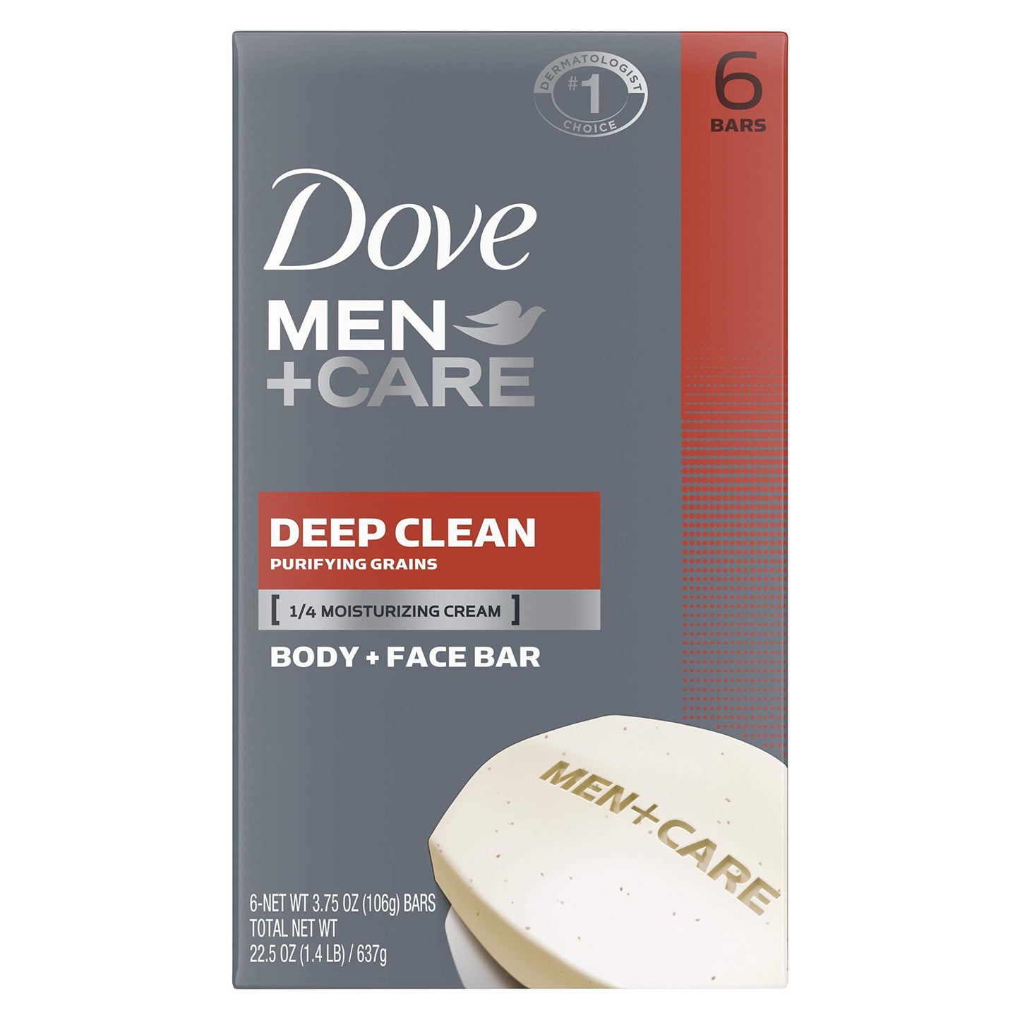 DOVE MEN + CARE Body Soap and Face Bar More Moisturizing Than Bar Soap Deep Clean Effectively Washes Away Bacteria, Nourishes Your Skin 3.75 oz 6 Bars Beauty & Personal Care DOVE MEN + CARE